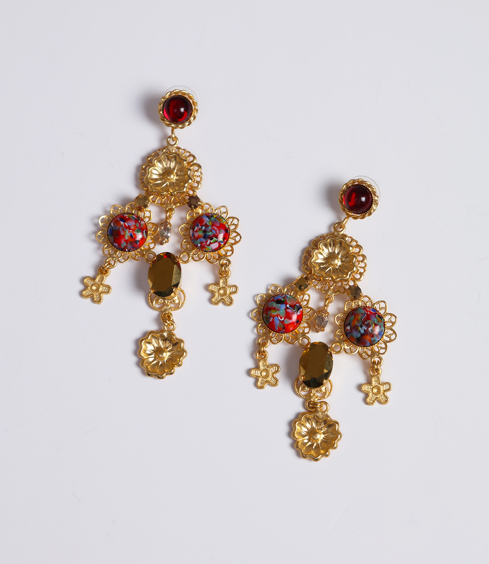 Gold oriental earrings – Sara Melki